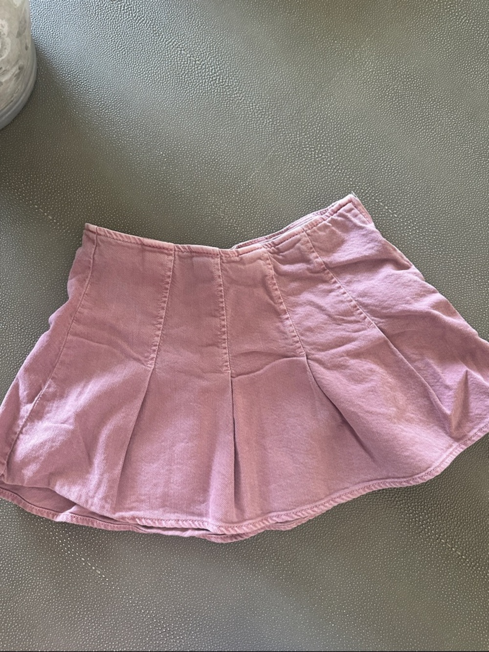 Zara Pink Pleated Skater Mini Skirt